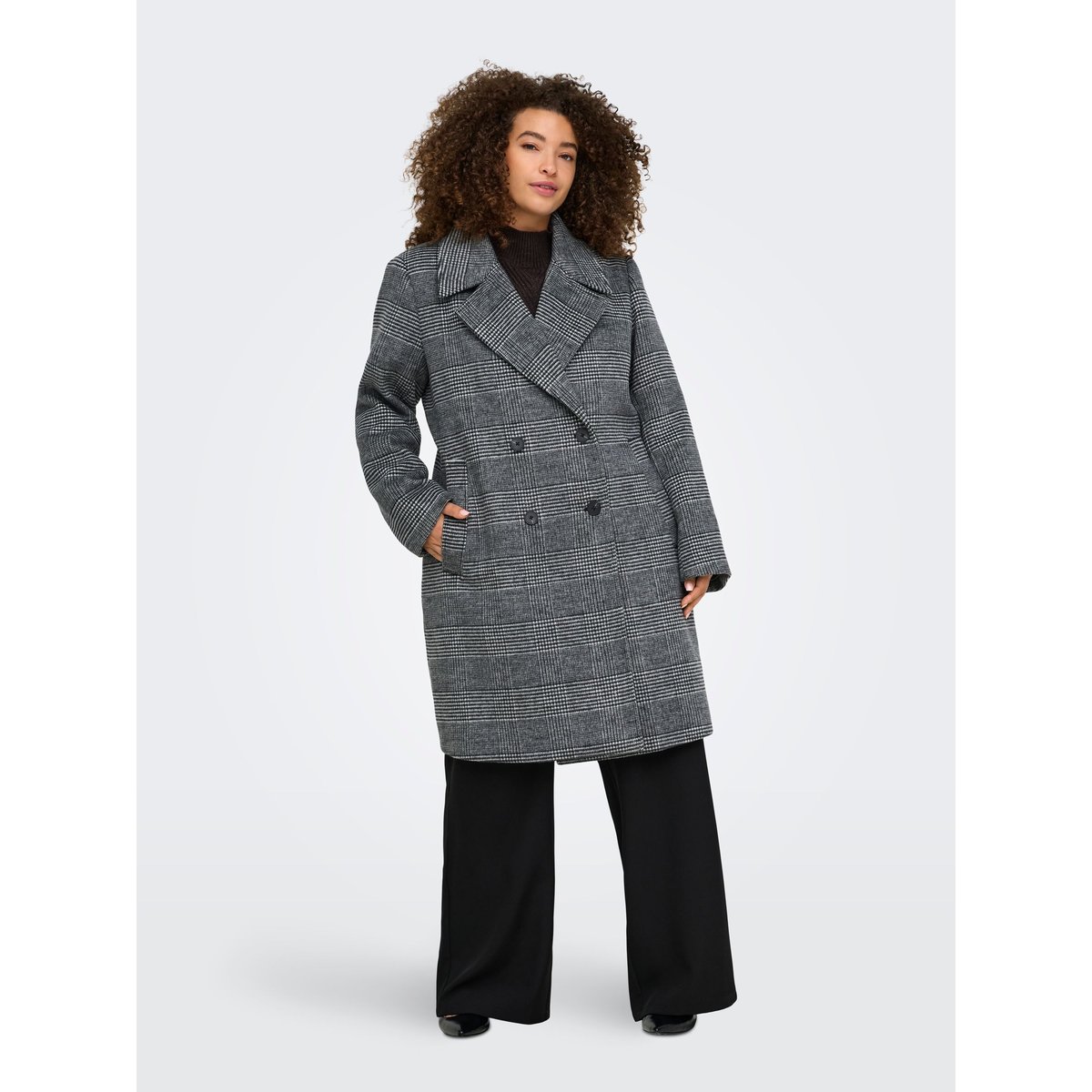 Trench Coat black 1, ONLY CARMAKOMA
