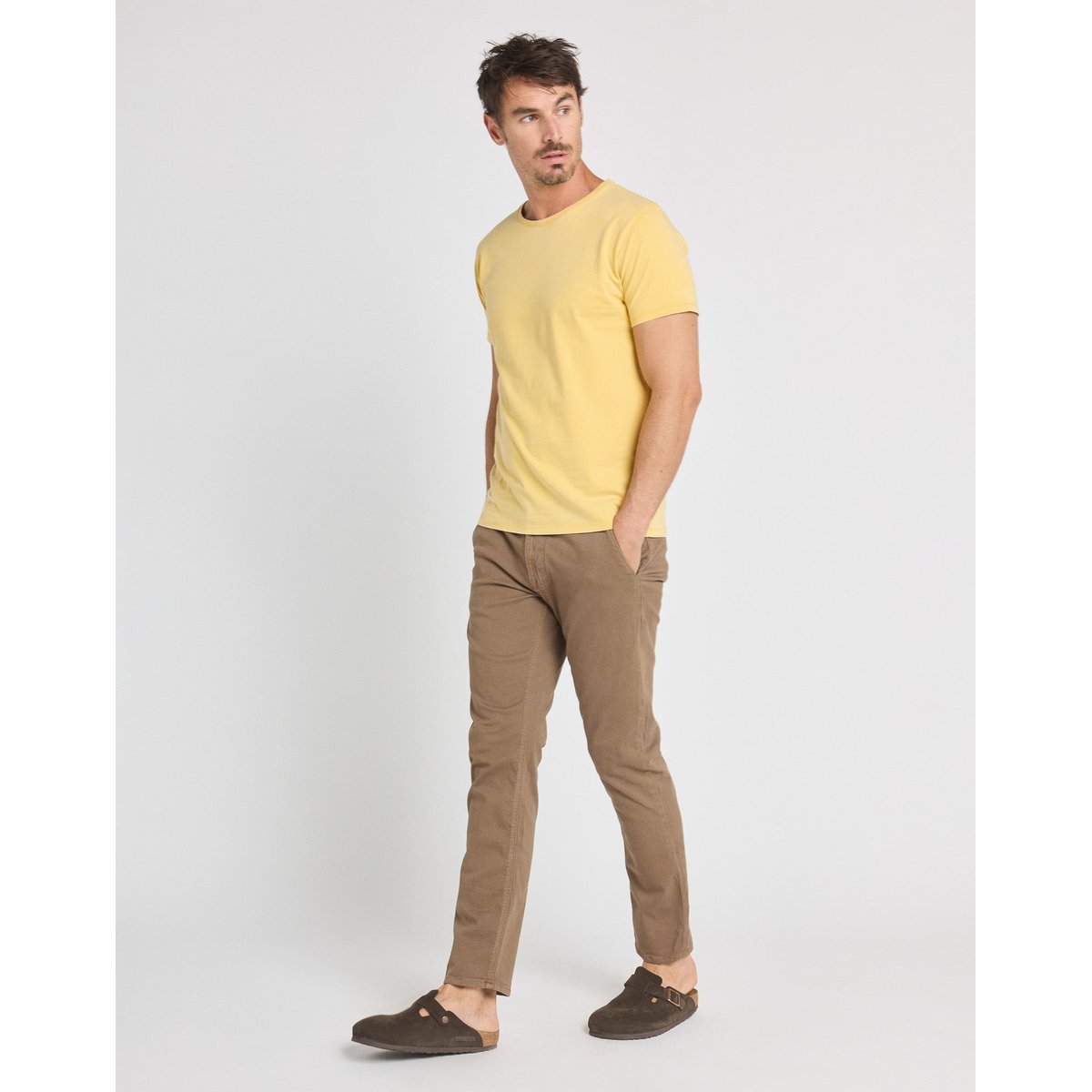 PANTALON CHINO TEAK marron, PULLIN