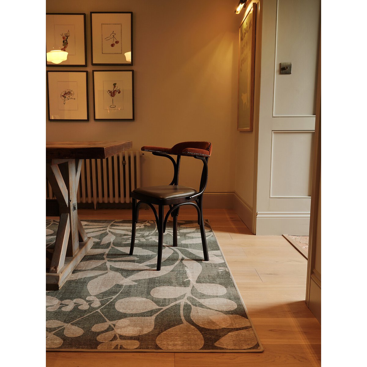 Eco-Washable Eden Leaves Rug green, HUG RUG