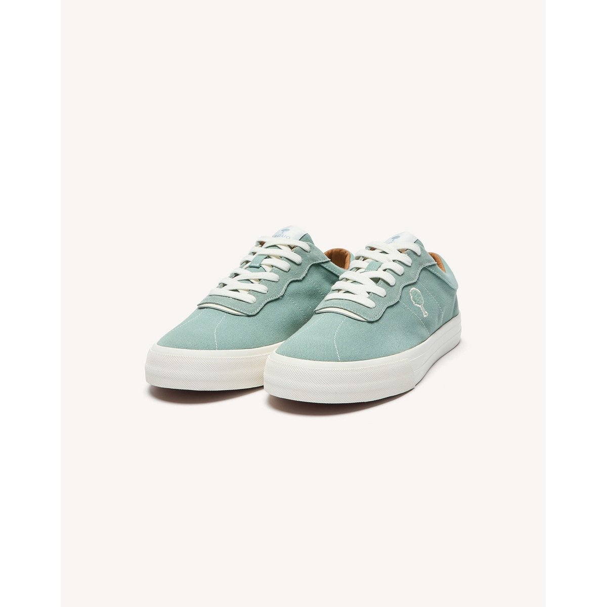 Tennis basses tissu suede NASHI vert clair, FAGUO