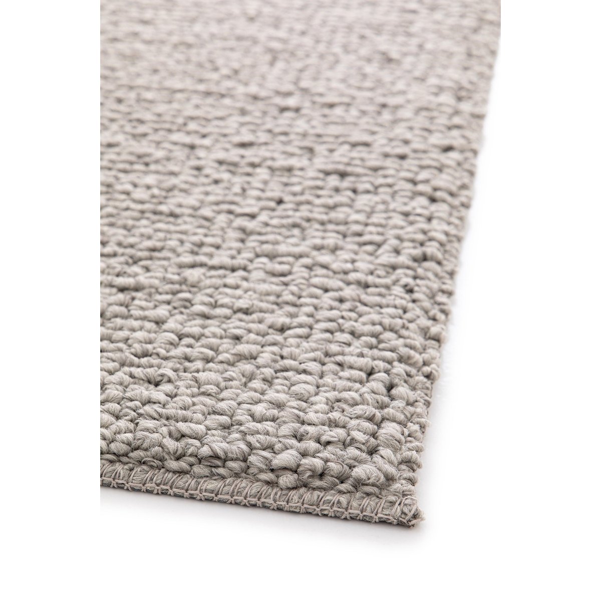 Tapis uni bouclé SOUFFLOT gris minéral, AFK LIVING
