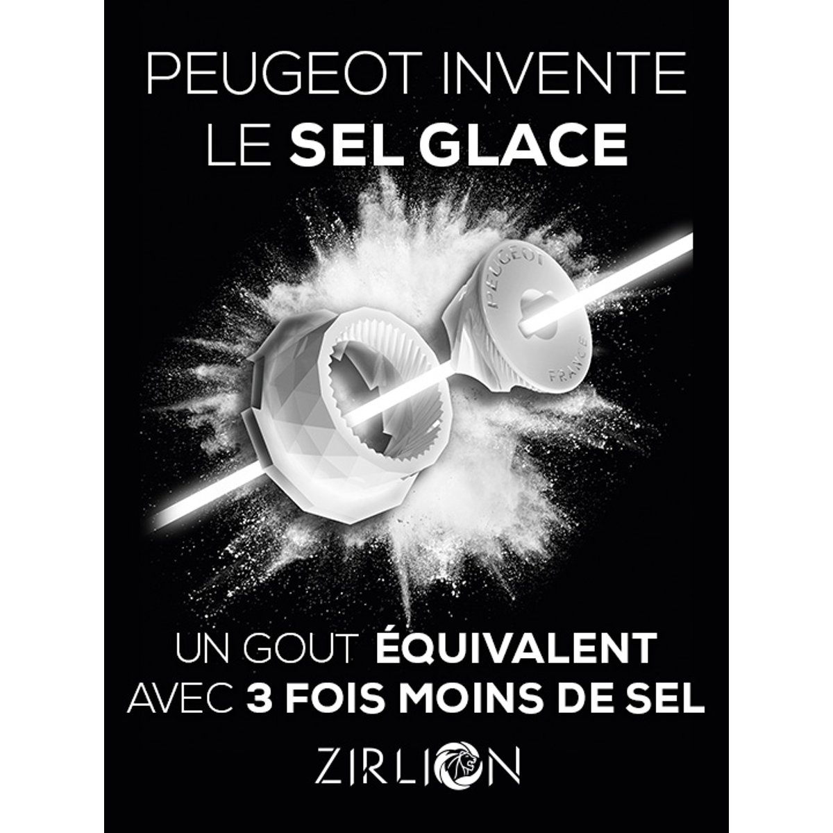 Moulin à sel électrique rechargeable alu, PEUGEOT