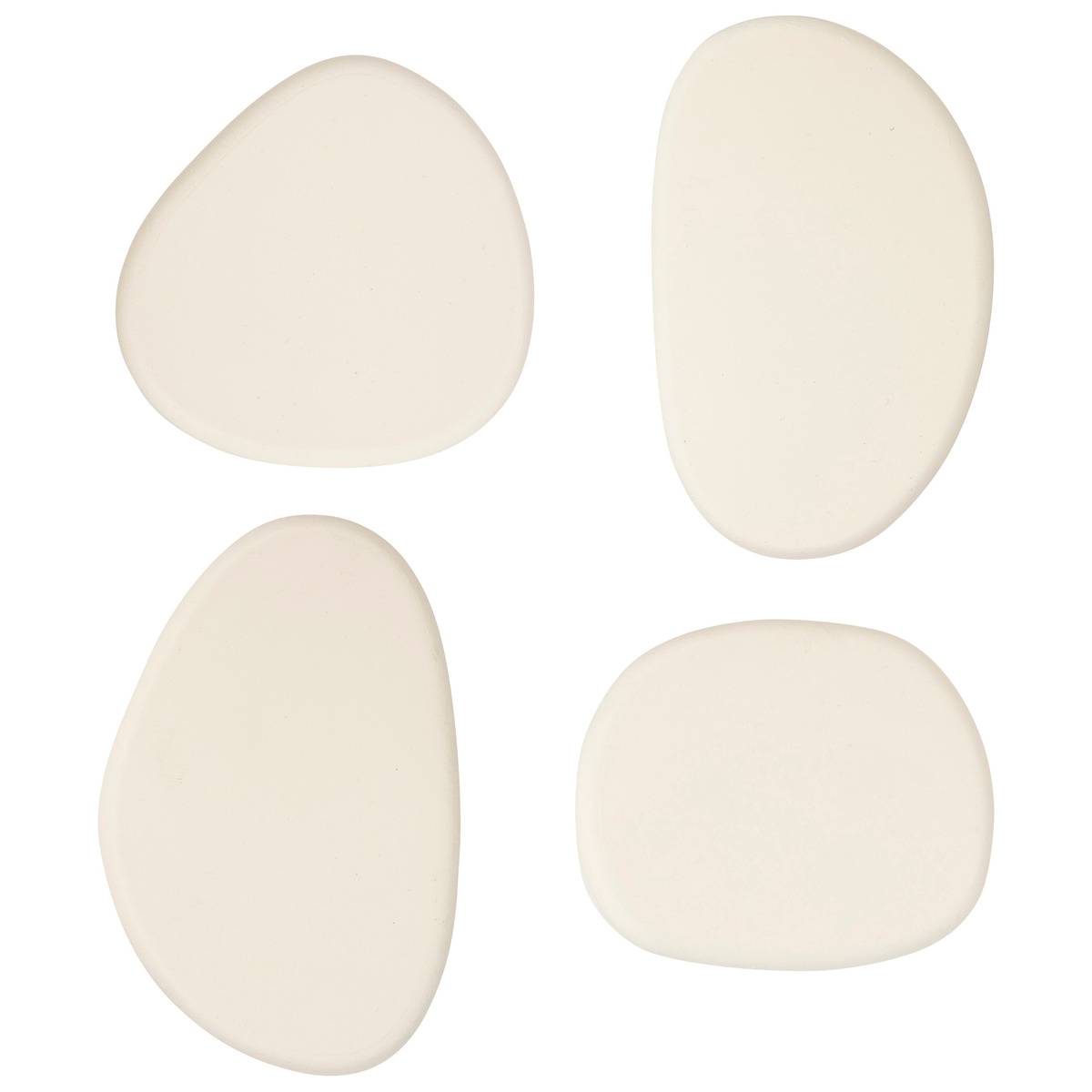 Lot de 4 patères organiques KAREN ivoire, ATMOSPHERA