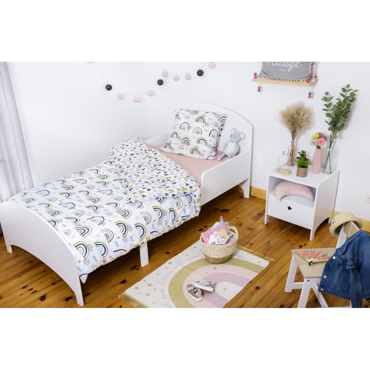 Parure Housse de couette Collection Arc en ciel multicolore, EDEN