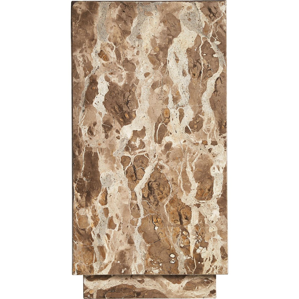Table d'appoint en marbre style art déco beige marbre naturel et noir profond, RECOLLECTION