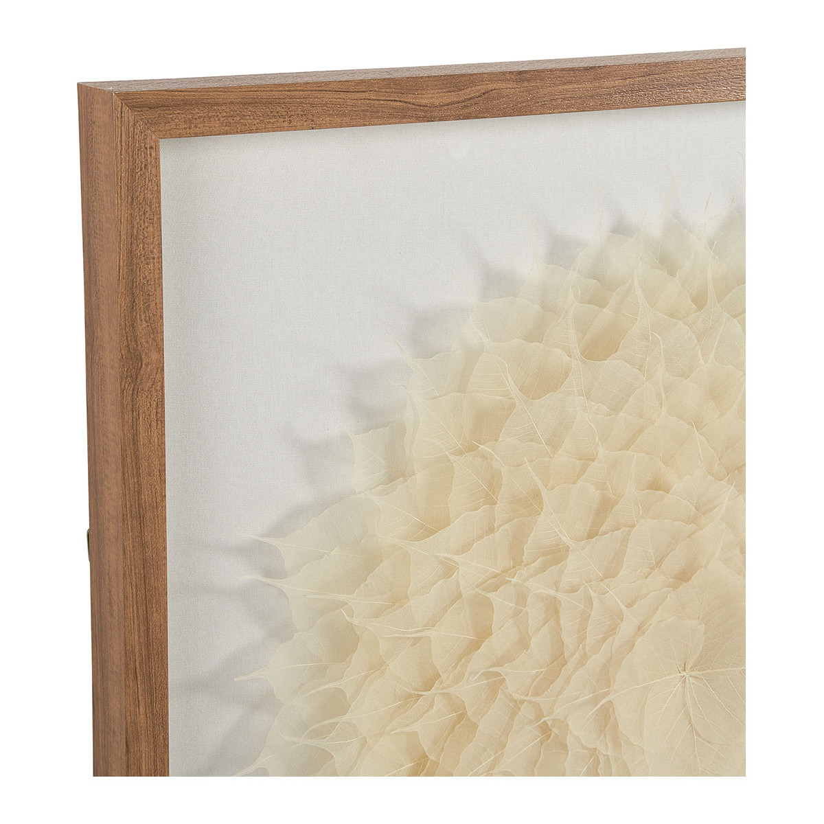 Décoration murale FLEUR feuilles beige, BLANC D’IVOIRE