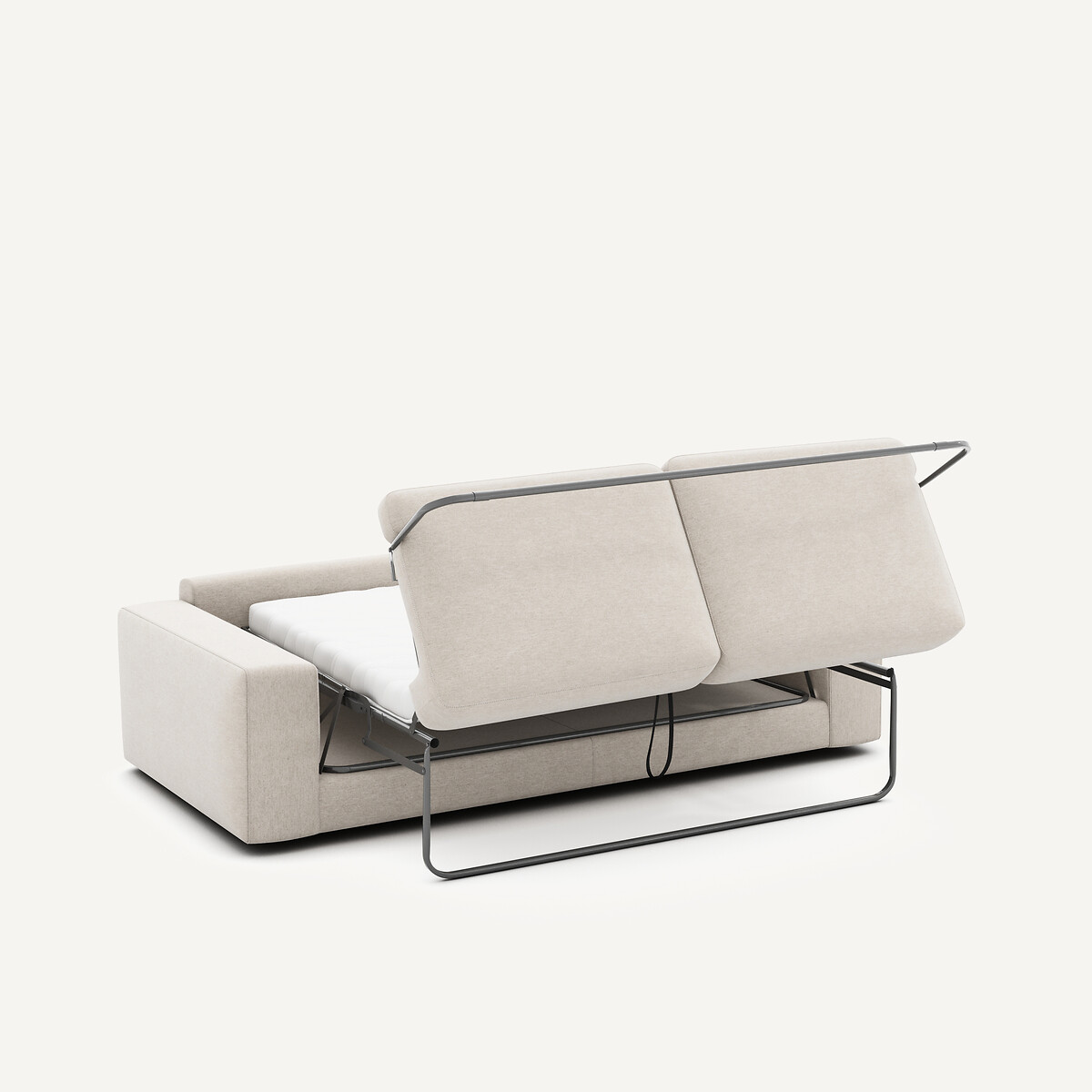 3-Sitzer-Sofa, umwandelbar, aus meliertem Leinen, SKANDER elfenbein, AM.PM