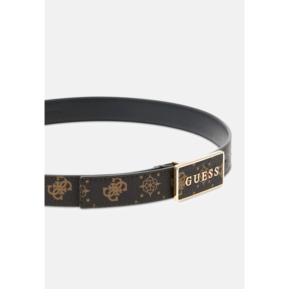 Ceinture Silia 4G Logo Pivoine marron foncé, GUESS
