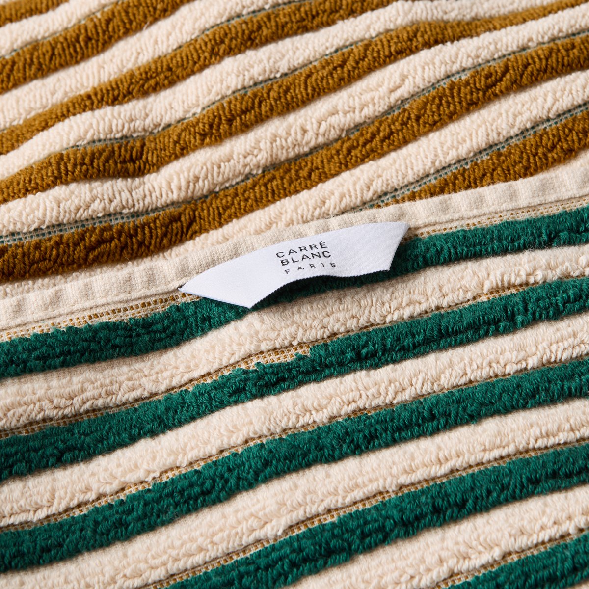 Serviette de toilette COMBO bronze/emeraude, CARRE BLANC