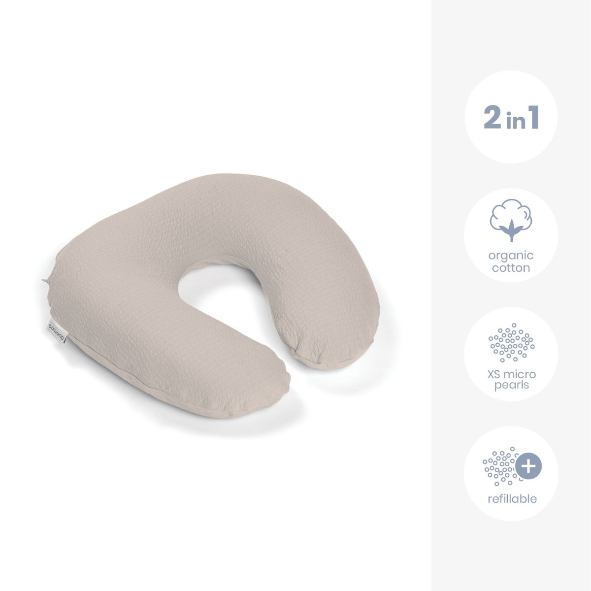 Petit coussin d’allaitement compact et pratique beige, BABYMOOV