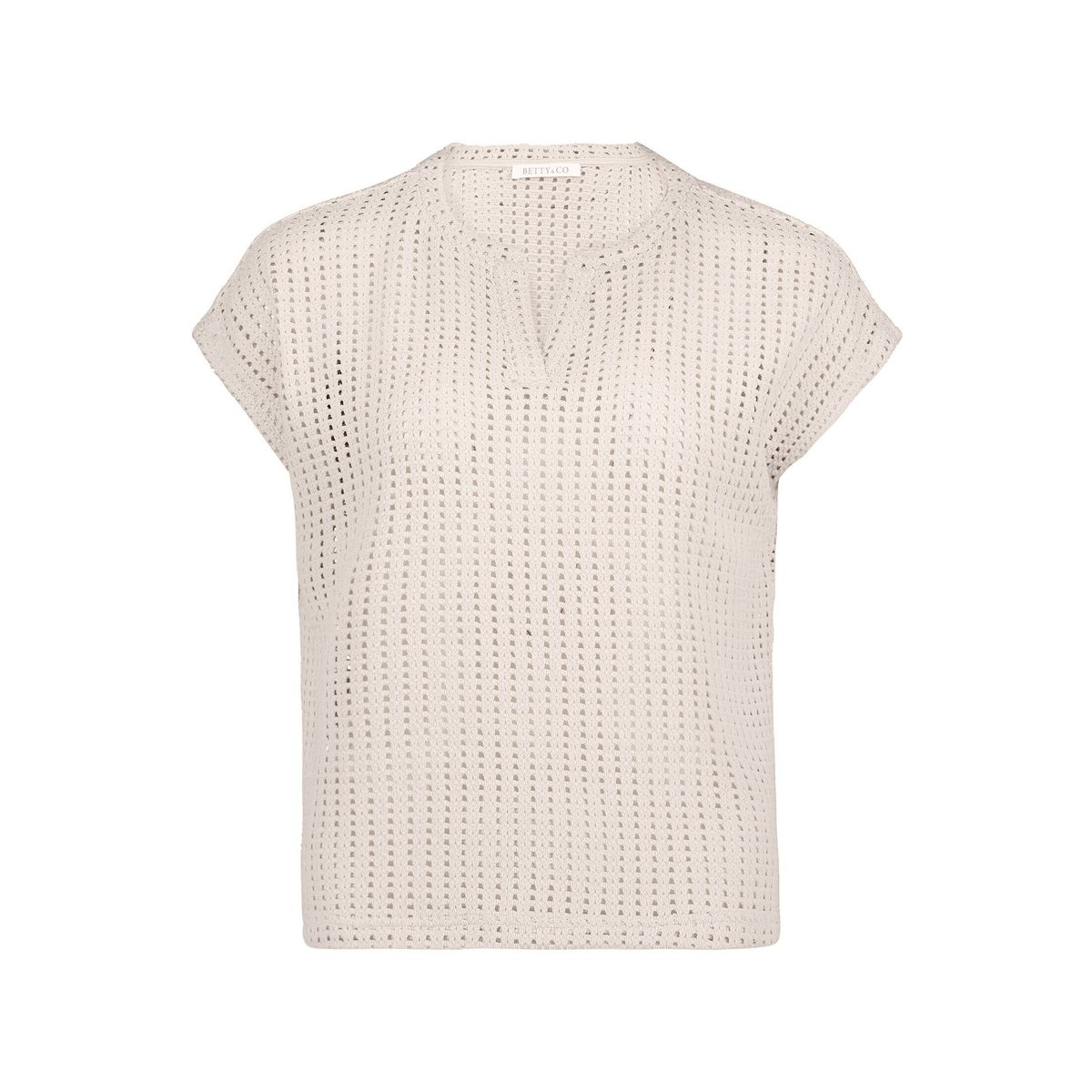 T-Shirt avec structure manches courtes gris, BETTY & CO
