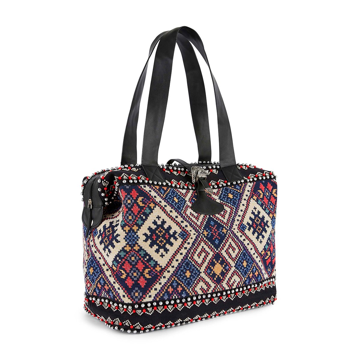 Sac de voyage avec tissu ethnique RUIZ noir, WILD