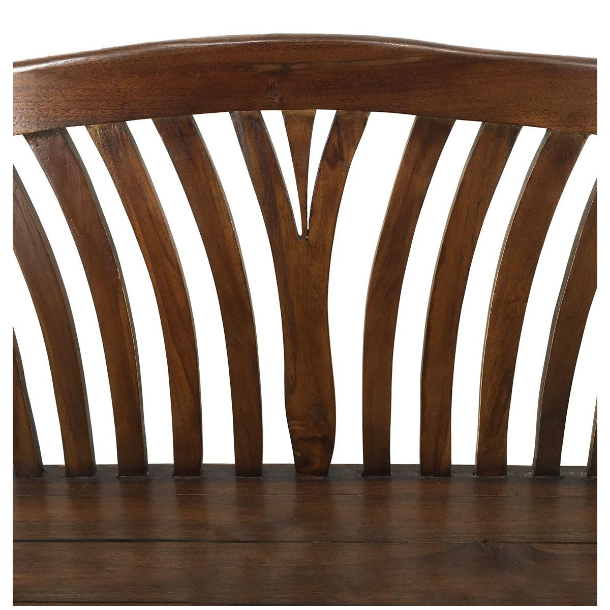 Banc 2 places marron, DECORATION D’AUTREFOIS