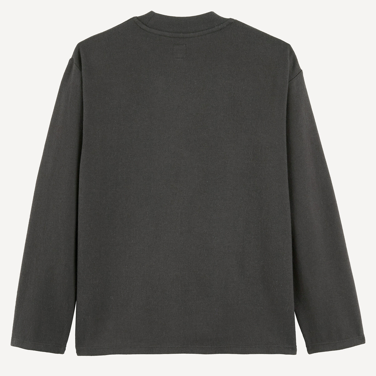 T-shirt manches longues, avec badge poitrine gris chiné, LA REDOUTE COLLECTIONS