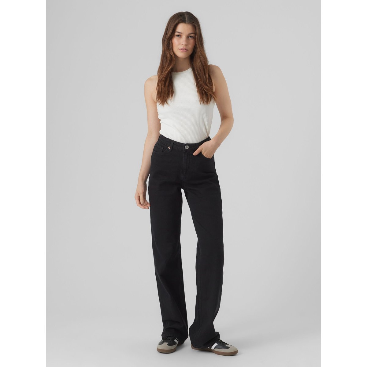 Jean À Coupe Large black, VERO MODA