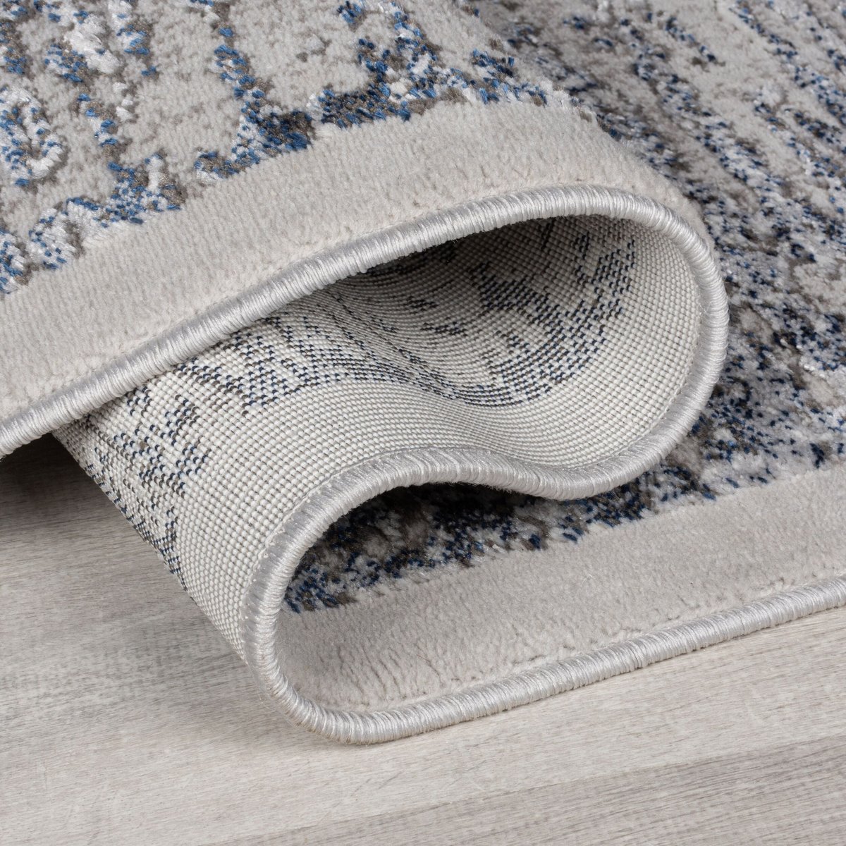 Tapis de couloir moderne ECHO bleu, NOVATREND
