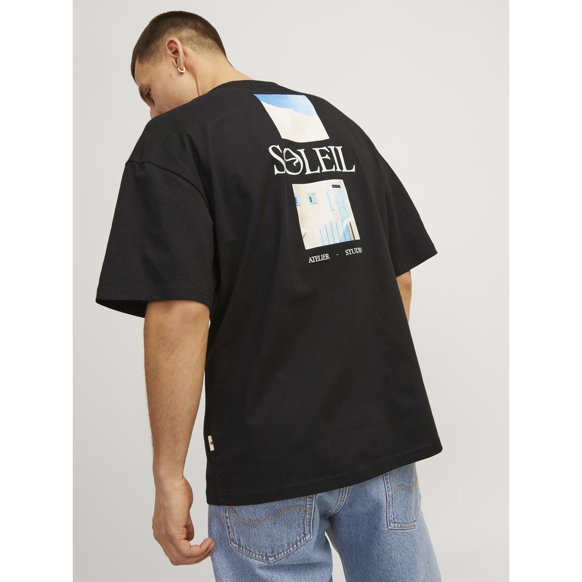 T-Shirt noire - black, JACK & JONES