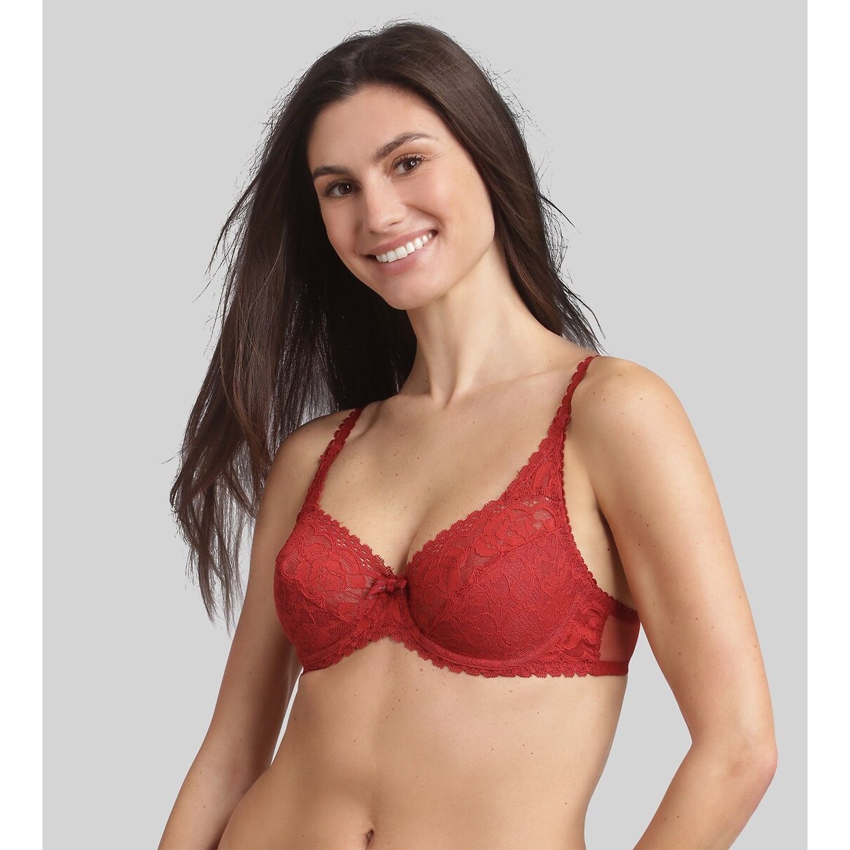 Soutien-gorge emboitant Flower Elegance rouge velour, PLAYTEX
