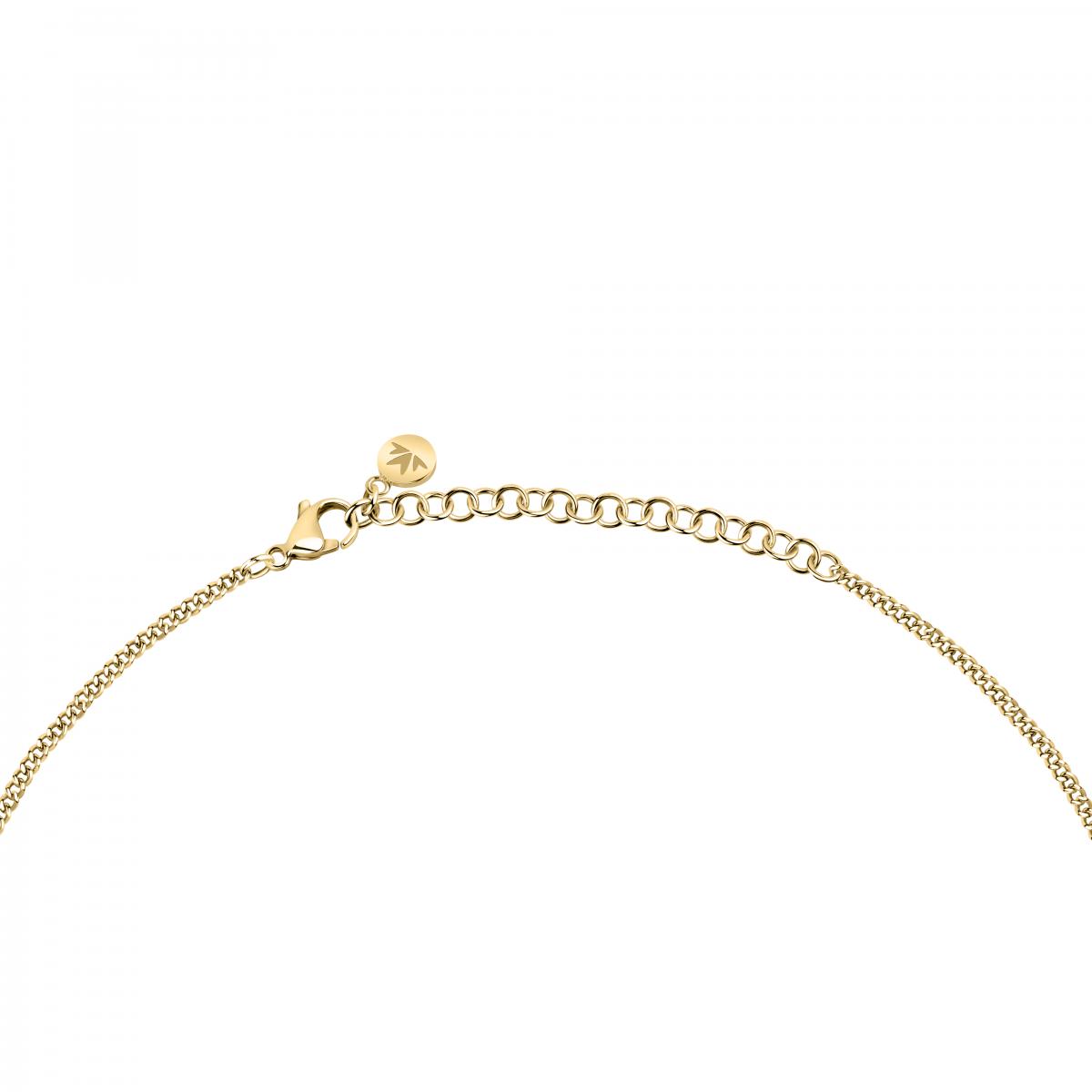 Collier en acier et cristaux PASSIONI or jaune, MORELLATO
