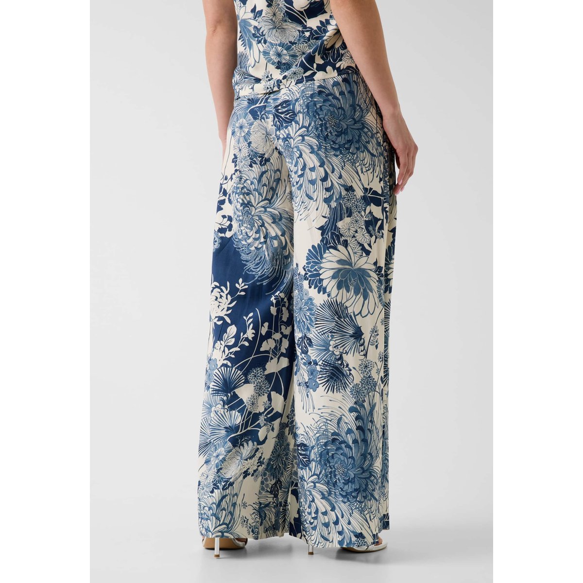 Haut Halter Imprimé Foulard bleu floral, GUESS