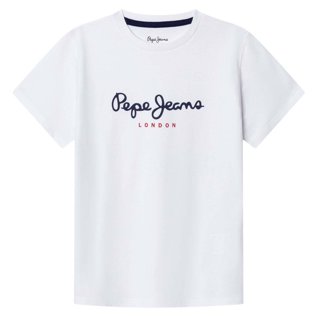 T-Shirt Coupe Regular Avec Logo Imprimé blanc, PEPE JEANS