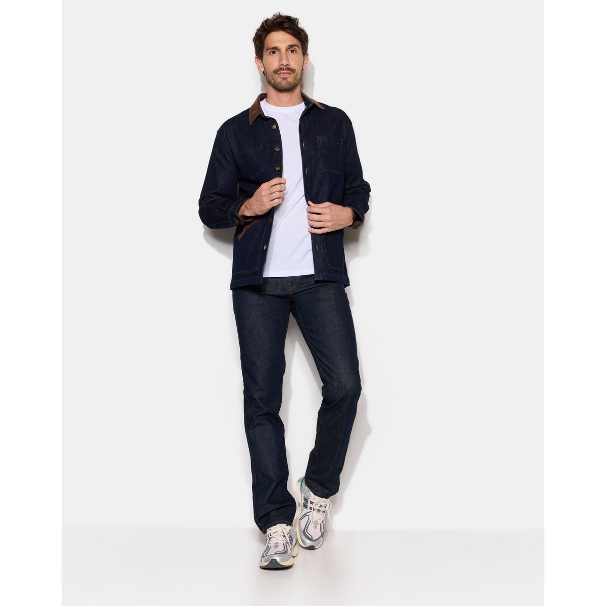 Chemise en coton DEREK bleu marine, CHEVIGNON