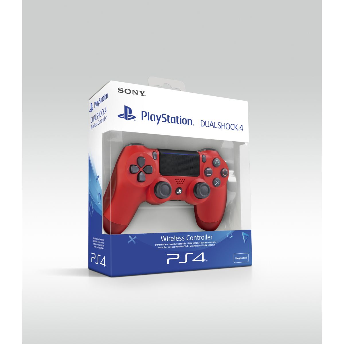 Manette PS4 Dual Shock Rouge V2 couleur unique, SONY