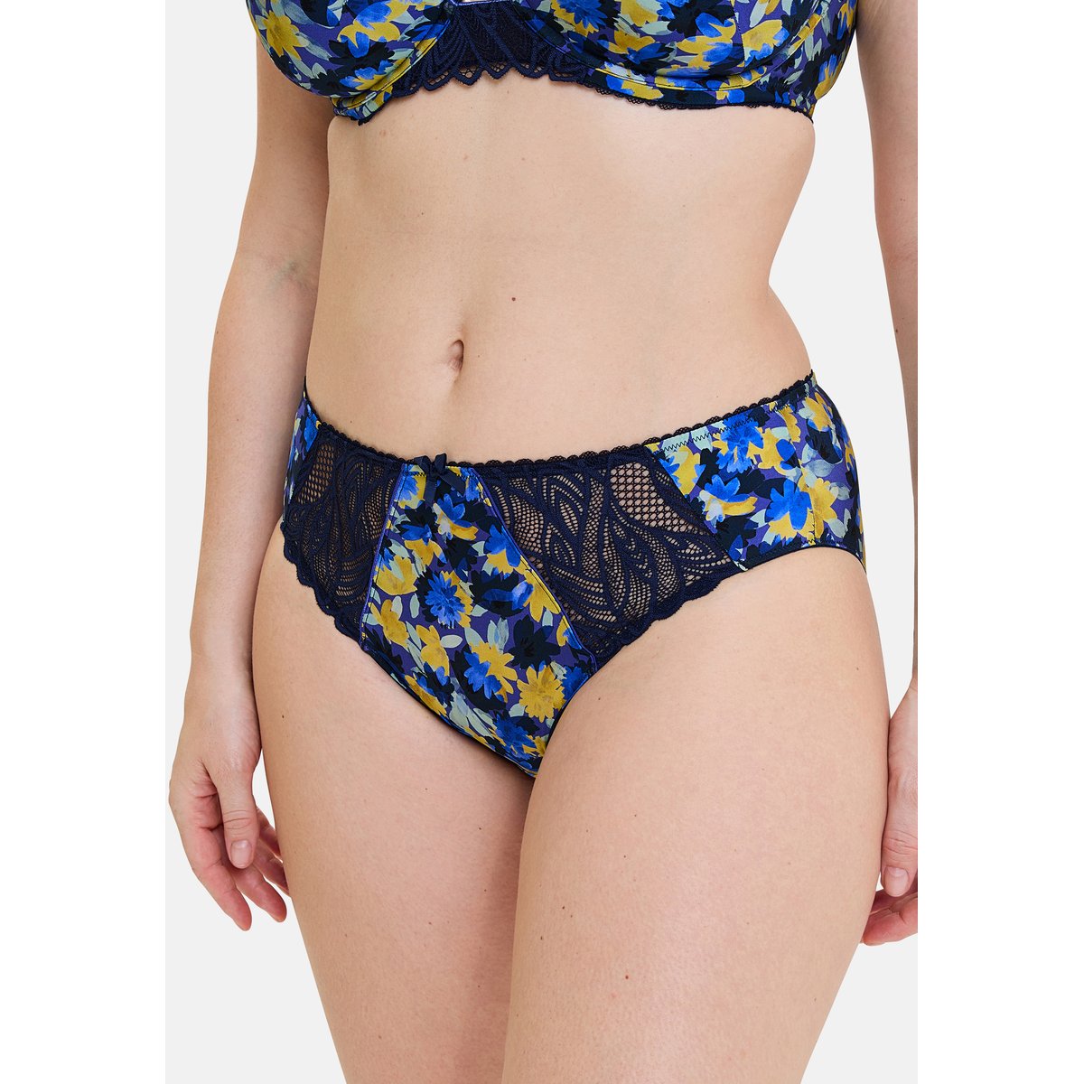 Slip CÉLIA fleurs bleues, jaunes, SANS COMPLEXE