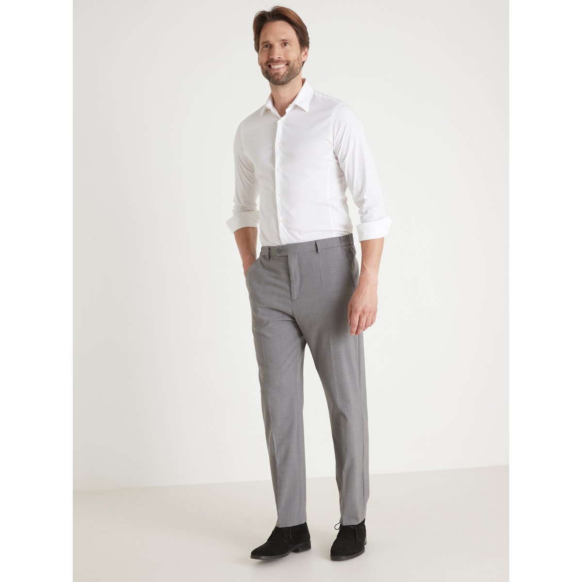 Pantalon ville élastiqué gris, DAXON