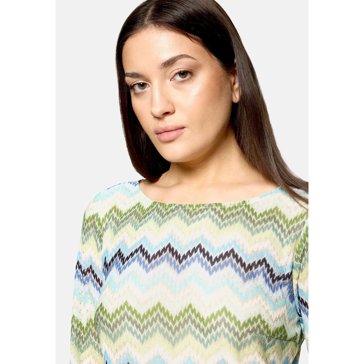 Robe droite à manches 3/4 green/blue, BETTY BARCLAY