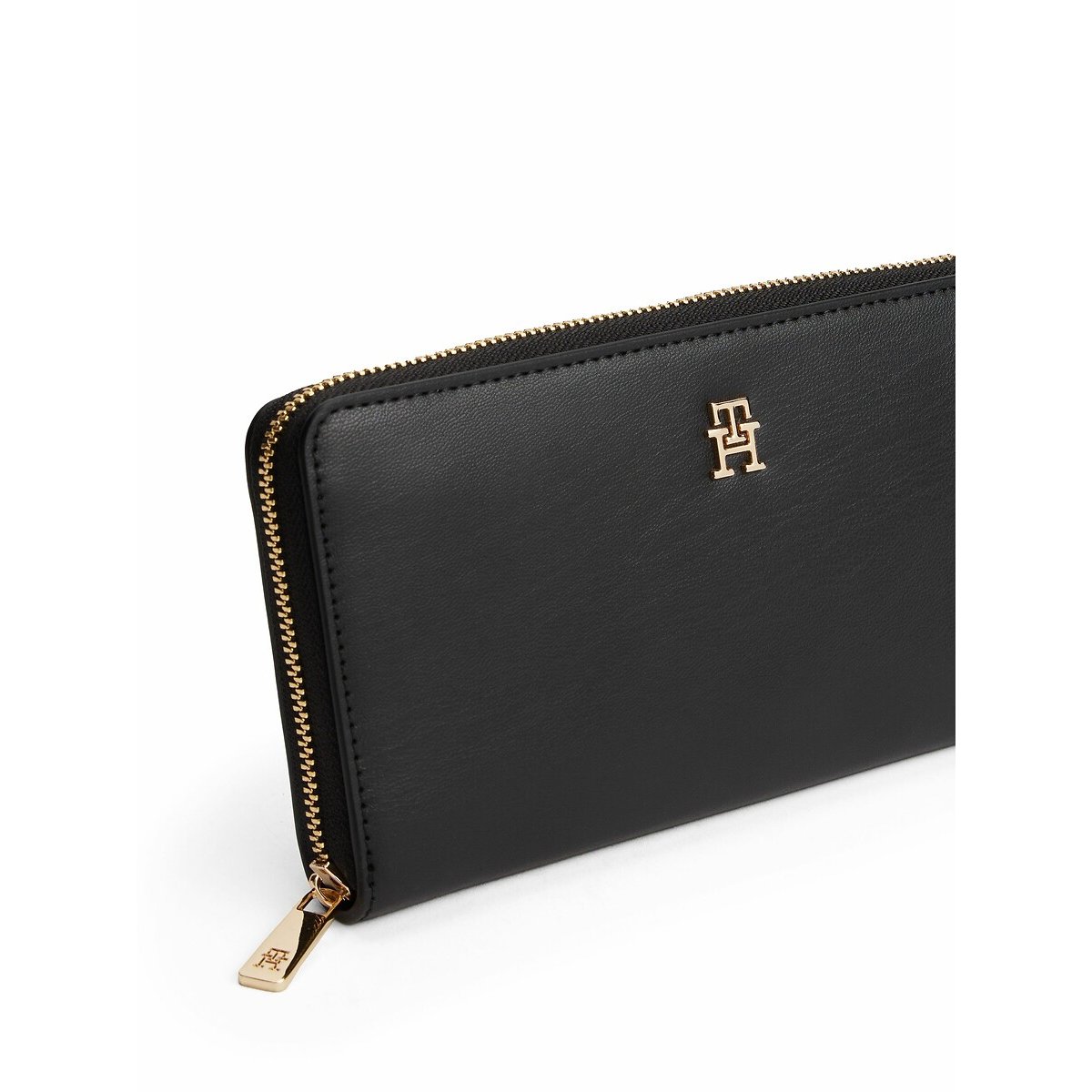 Portefeuille zippé noir, TOMMY HILFIGER