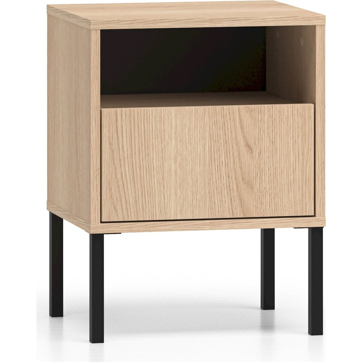 Table de chevet niche et tiroir collection BARNEE cachemire, RECOLLECTION