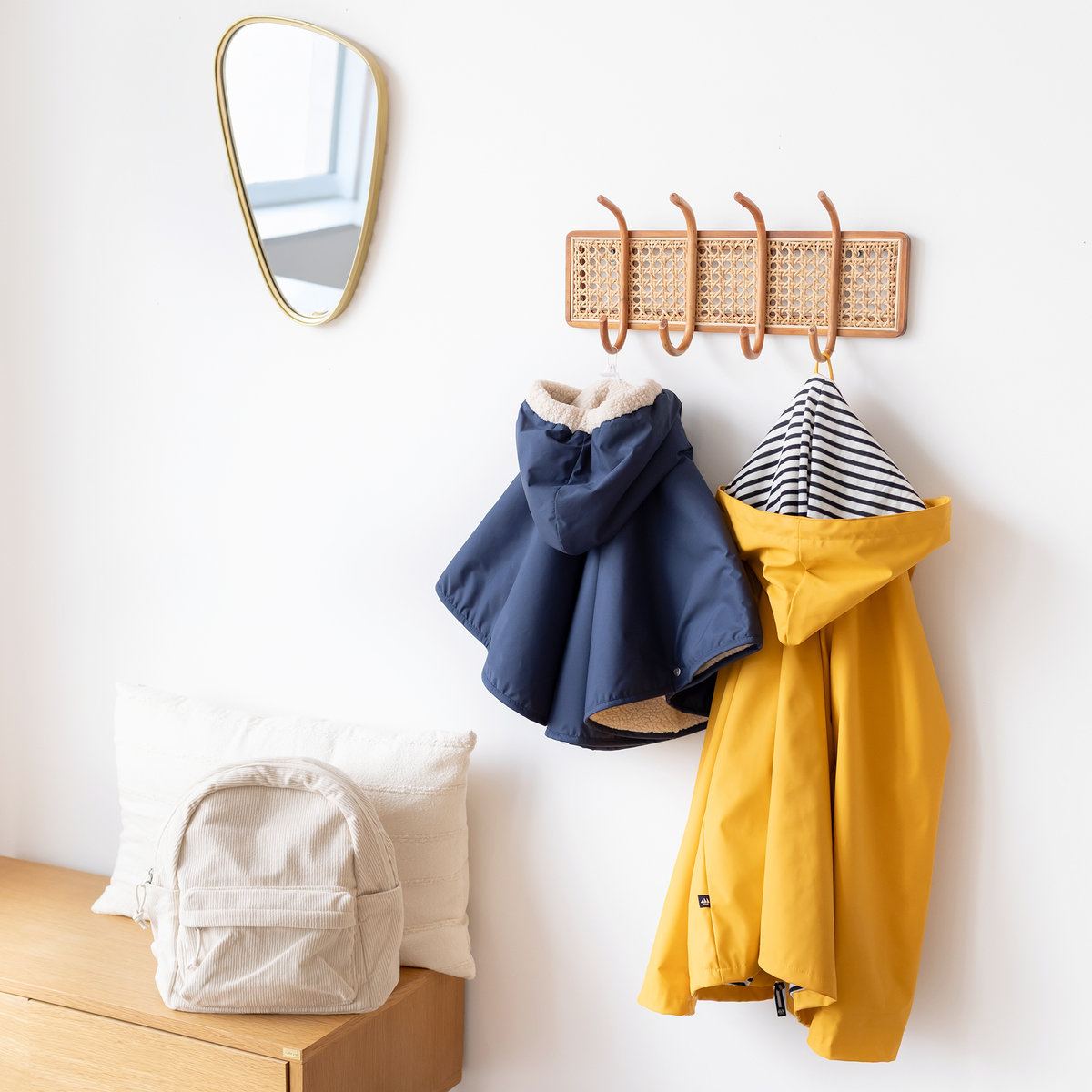 Poncho de voyage bébé pour siège auto - Au chaud sous la pluie navy, BEMINI