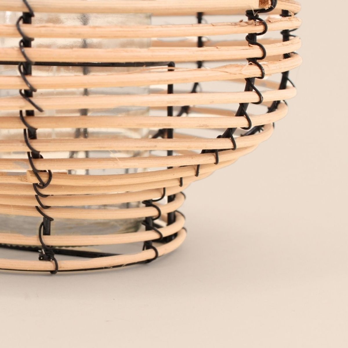 Lanterne en rotin 36cm naturel, ORNAMI