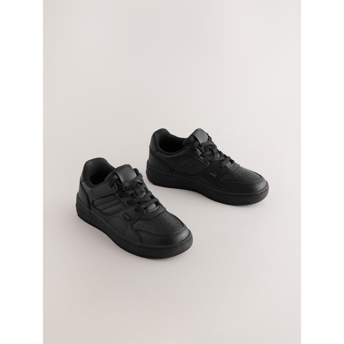 Chaussures en cuir à scratch noir, NEXT