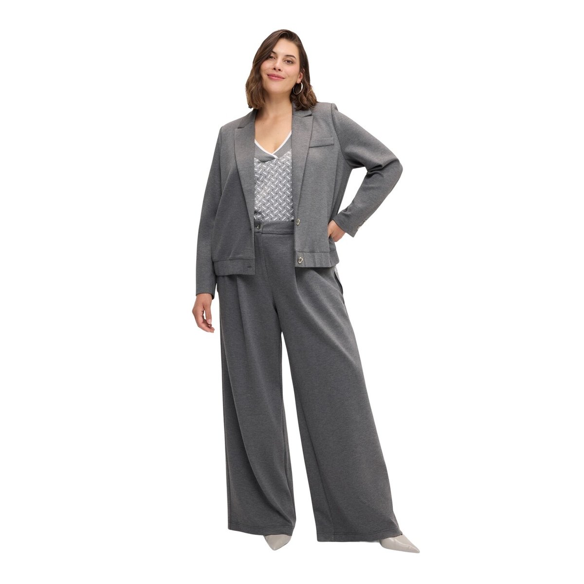 Pantalon à jambes larges gris, FIORELLA RUBINO