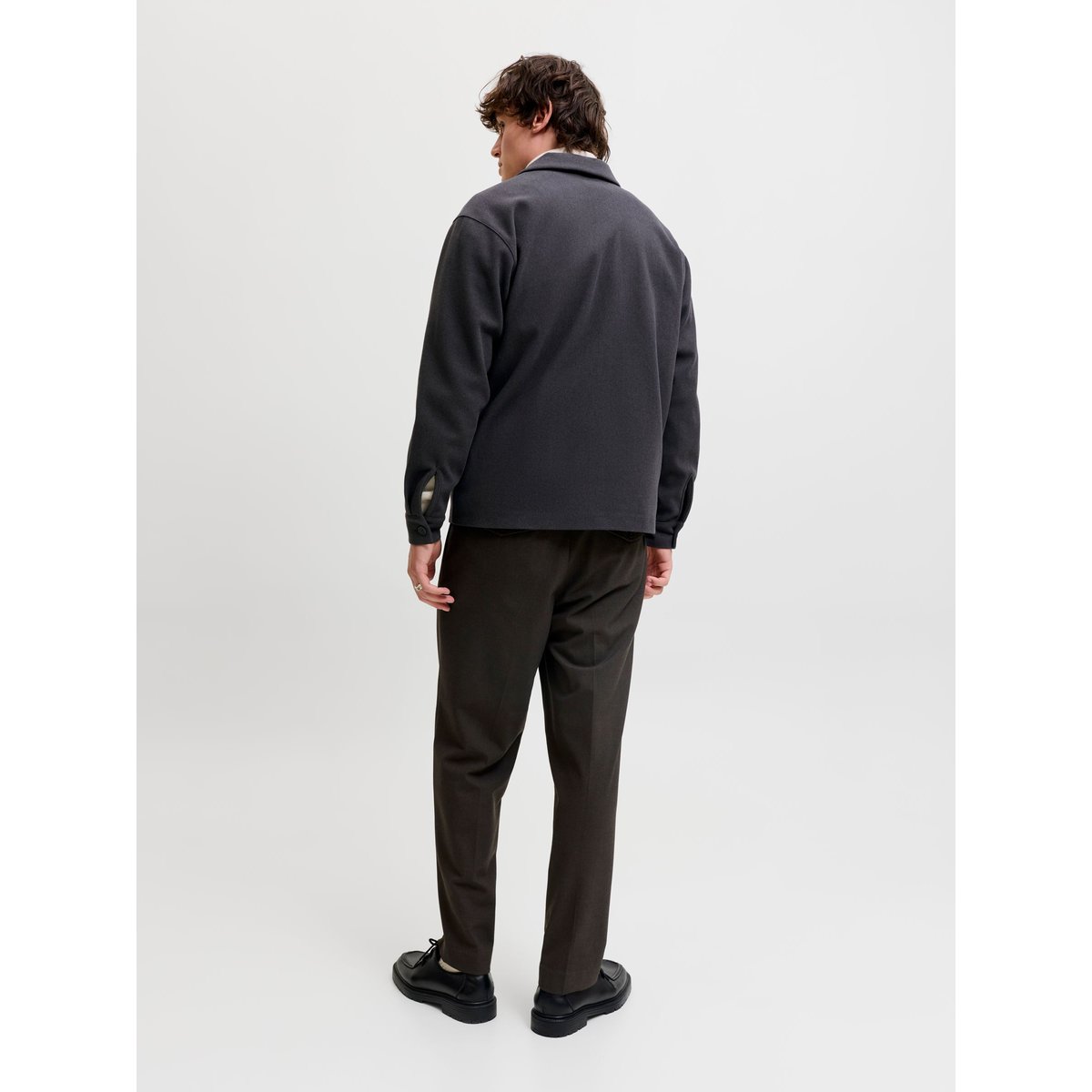 Surchemise dark grey melange, JACK & JONES
