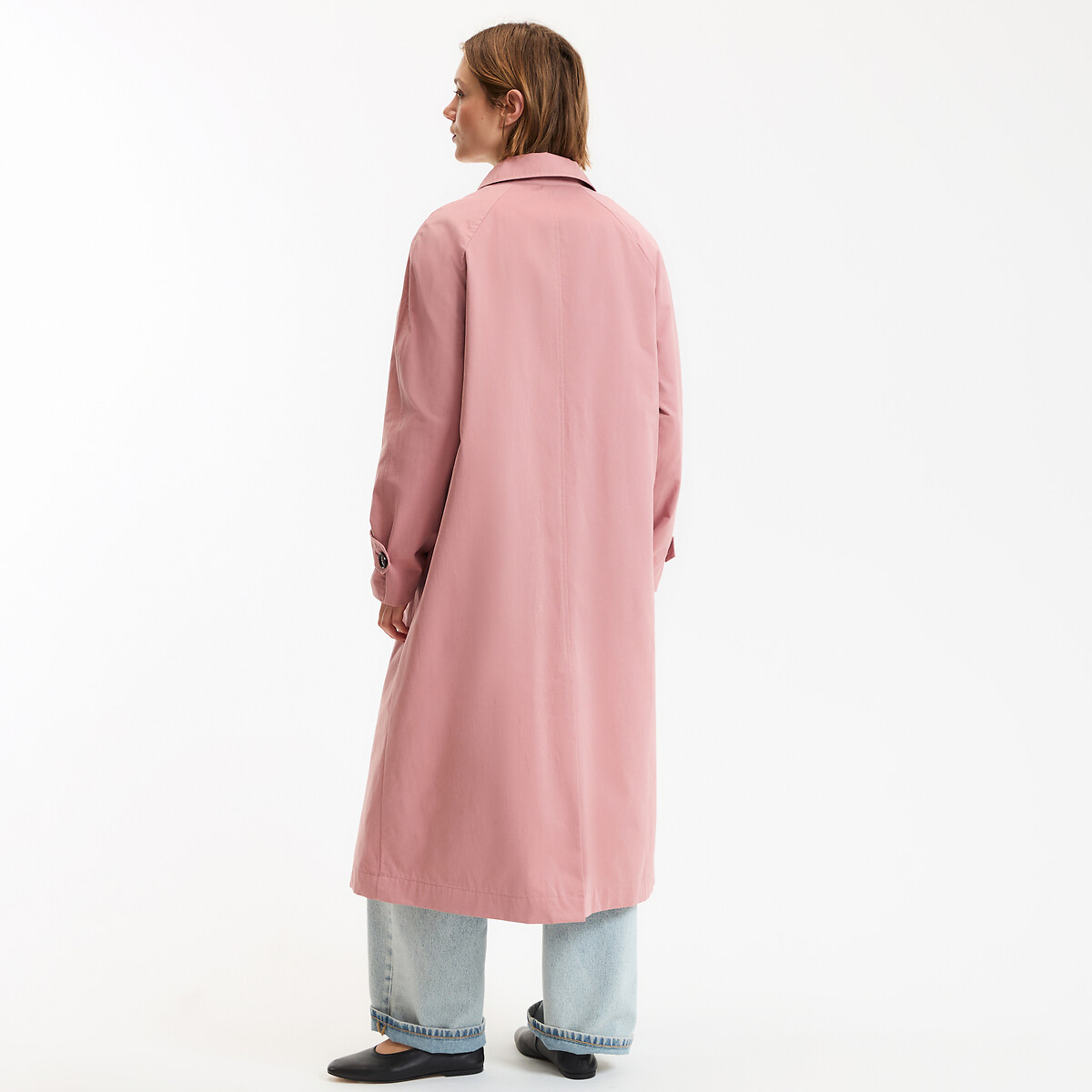 Trench oversize boutonné, Signature MAURICE bois de rose, LA REDOUTE COLLECTIONS
