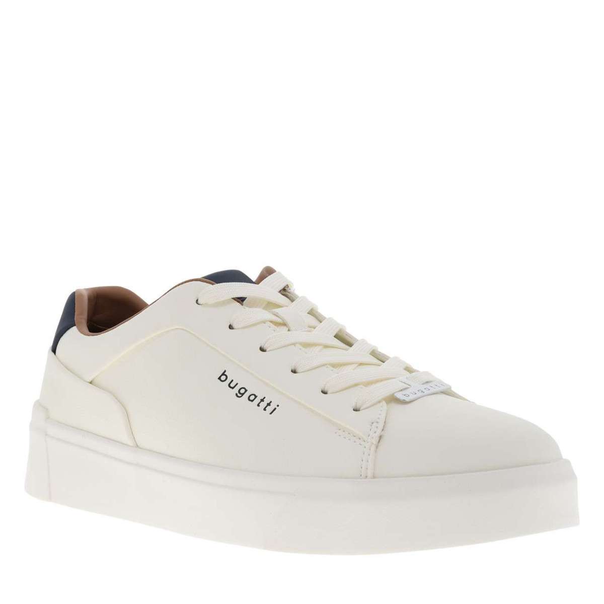 Sneakers talon plat blanc, BUGATTI