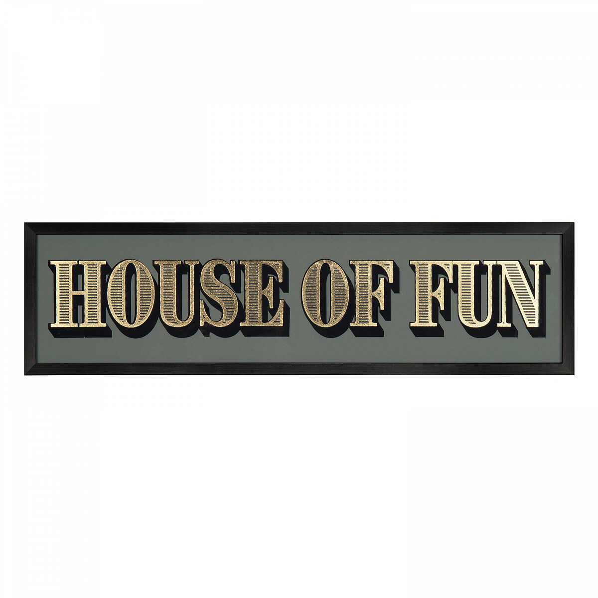 55x15cm Fun House Framed Print black, ÉDITÉ