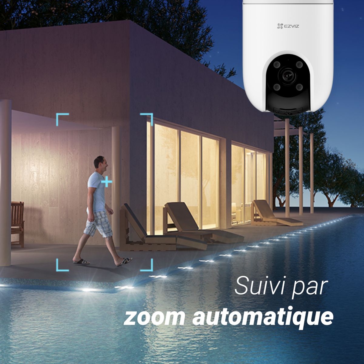 Caméra de surveillance H8c Pro 4K couleur unique, EZVIZ