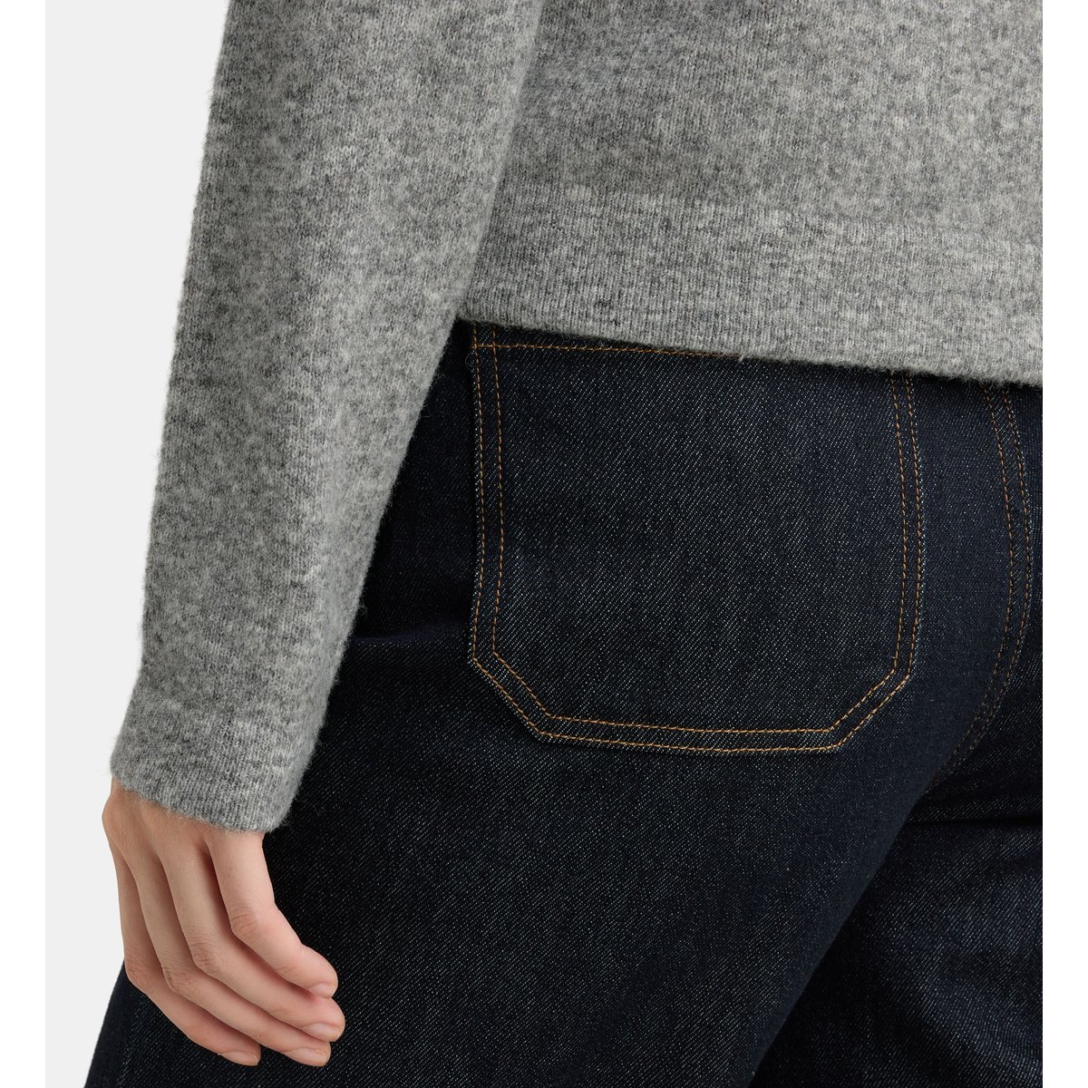 Pull boutonné flavie c gris et beige, GALERIES LAFAYETTE