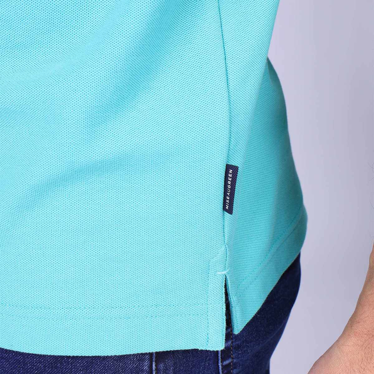 Polo Hervin bleu turquoise, MISE AU GREEN