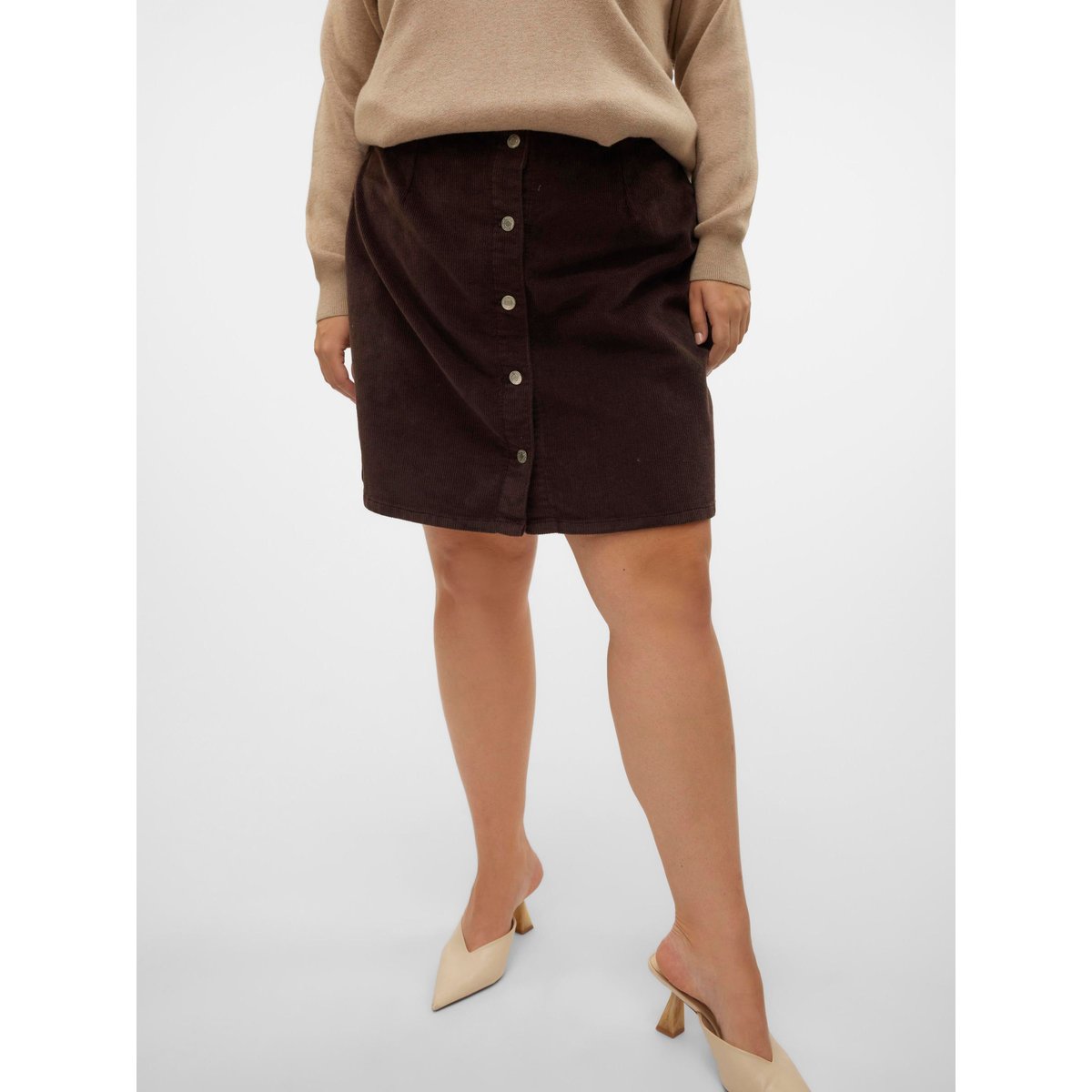 Jupe Patineuse marron - chocolate torte, VERO MODA