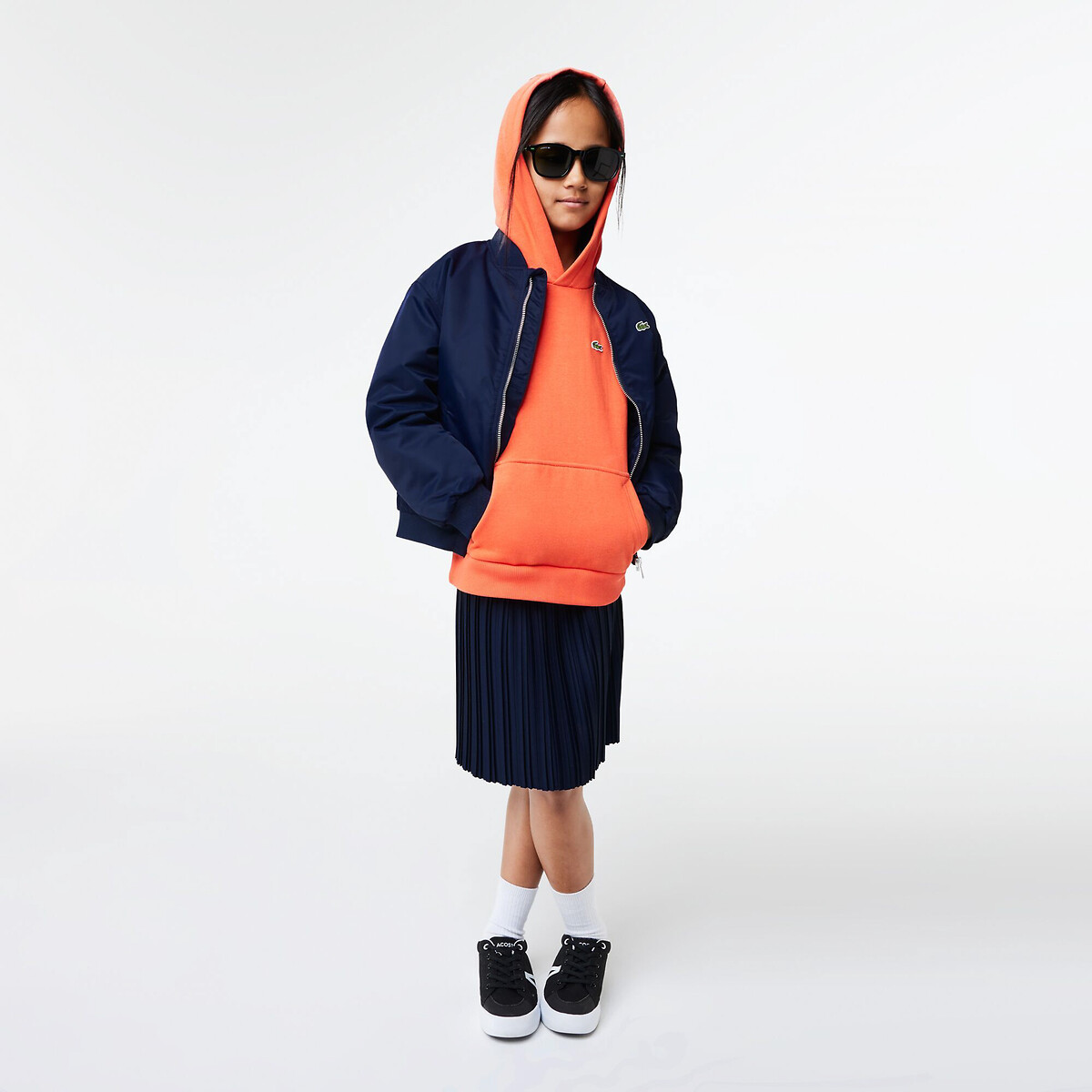 Logo Jacket navy blue, LACOSTE