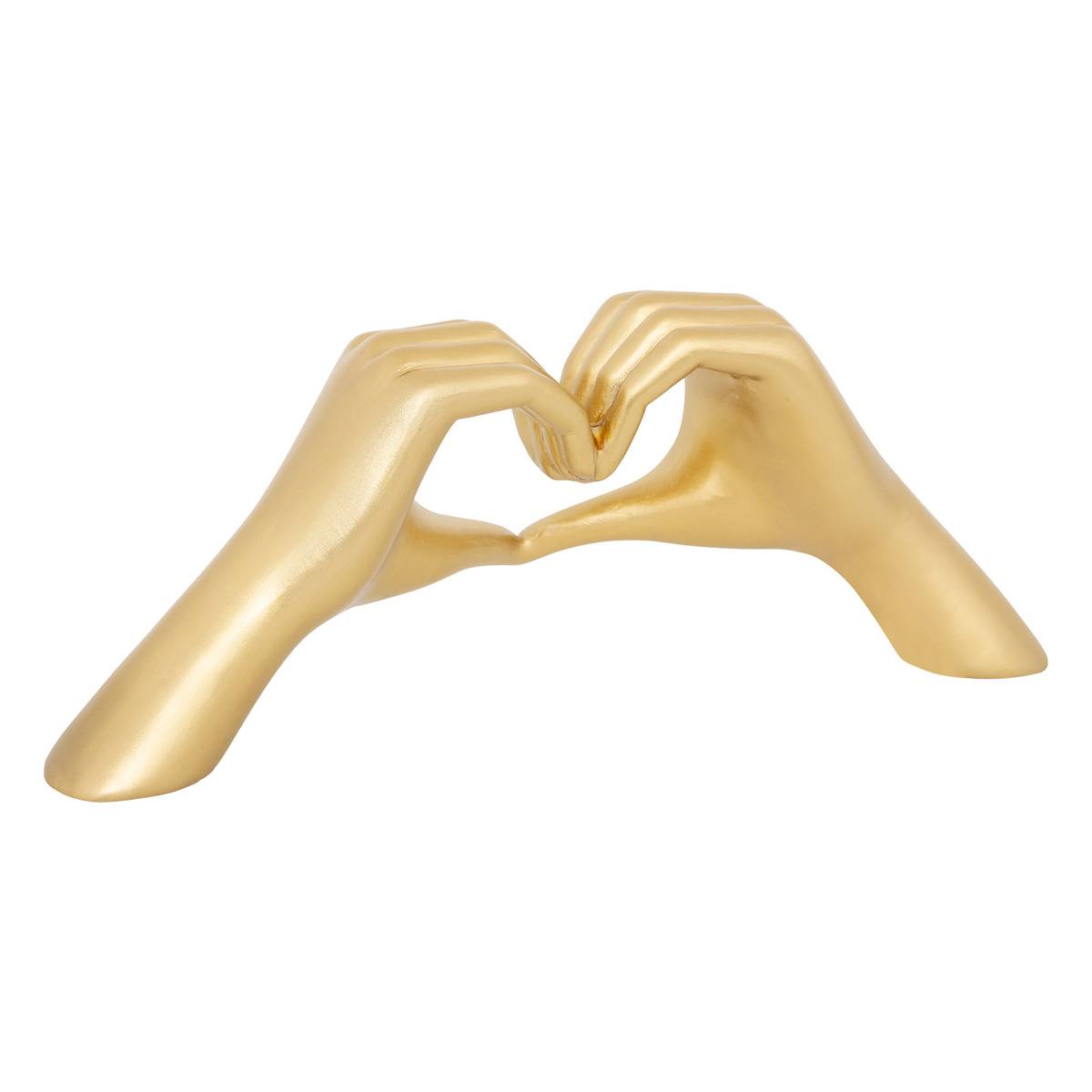 Déco à poser main coeur AMY doré, ATMOSPHERA