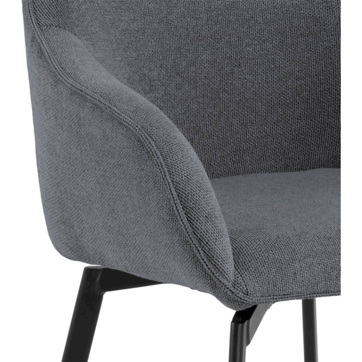 Chaise pivotante MAPPLER avec accoudoirs anthracite, RECOLLECTION