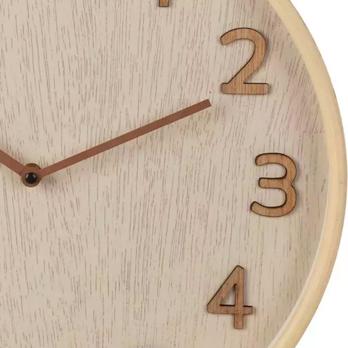 Horloge murale en résine aspect bois 38x38x5cm bois, WADIGA