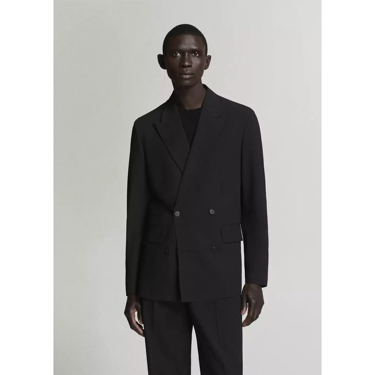 Veste de costume Boston coupe regular croisée noir, MANGO MAN
