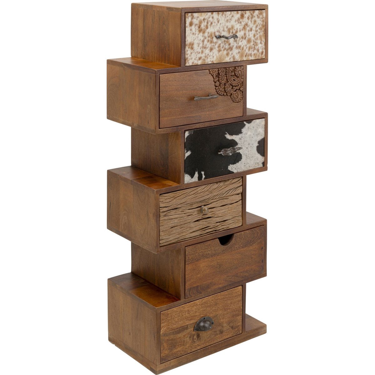 Chiffonnier en manguier et peau de vache, RODEO autres, KARE DESIGN